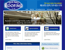 Tablet Screenshot of northhaltonroofing.ca